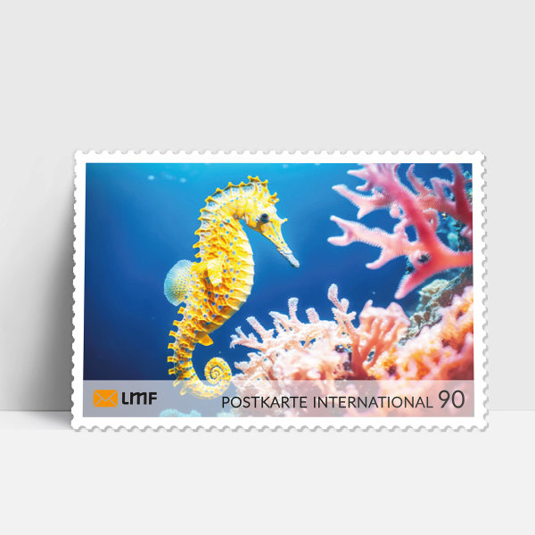 Postkarte 10-er Bogen Unterwasserwelt internationale Briefmarke