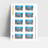 Standardbrief 10-er Bogen Unterwasserwelt internationale Briefmarke